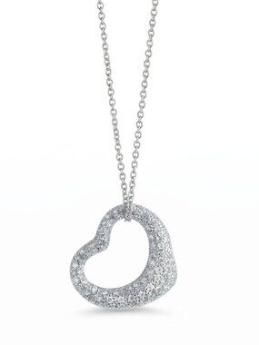 Heart Gemstone Necklace, 925 Sterling Silver Charmed Aroma Love Story